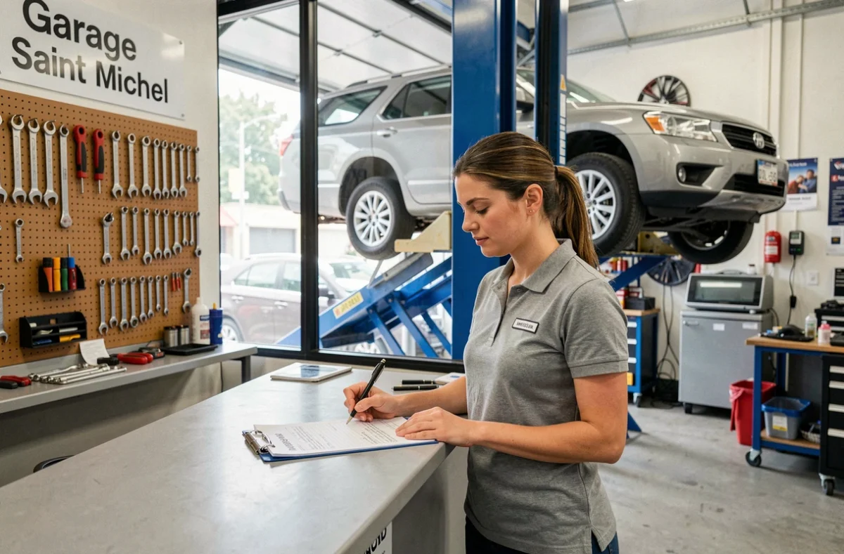 Conseillère de service au comptoir du Garage Saint Michel à Lyon