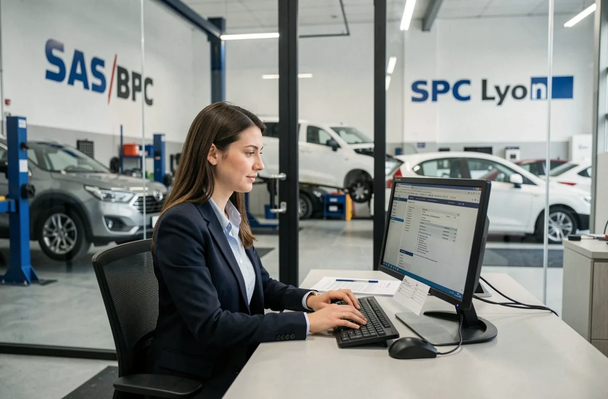Réceptionniste professionnelle à l'accueil du centre SAS BPC Lyon