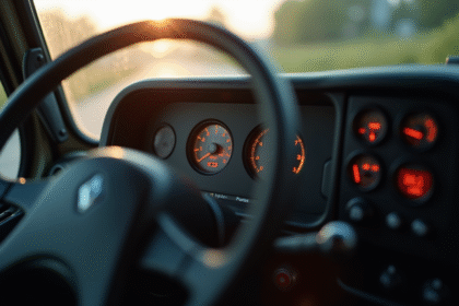 Tableau de bord Renault T camion avec jauge à sec